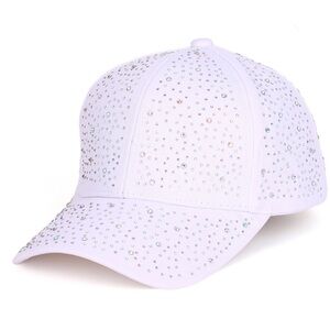 White sparkle Baseball Hat